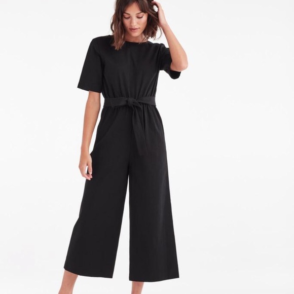 Vetta Capsule Wrap Linen Jumpsuit - Black - Picture 4 of 6